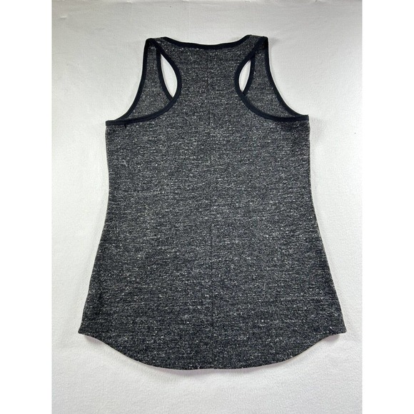 Cabi Women's size small Tank Top Scoop Neck Racerback Heather gray black trim - Picture 2 of 6